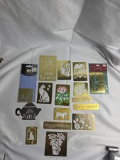 Lot of 16 Assorted Brass Embossing Templates Heritage Handicrafts, Darice Etc