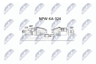 Antriebswelle NTY NPW-KA-324 für KIA CEE ED SW PRO CRDi 140