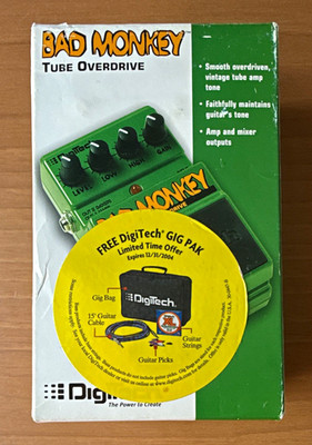 DigiTech Bad Monkey Tube Overdrive Pedal D09B   Boxed Complete (Very Good)
