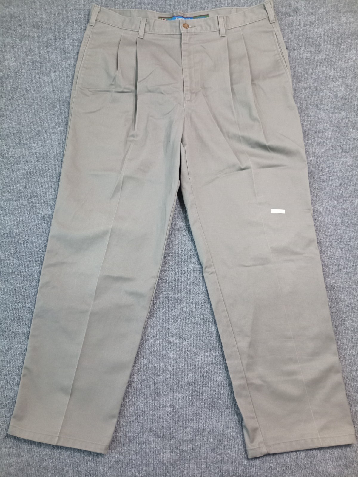 Duck Head Khaki Pants Mens 38x30 Pleated Beige Chino Casual Dress Pants