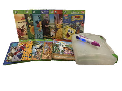 LeapFrog Leap Reader Reading System With Pen 13 Books Carrying Case Tested Works