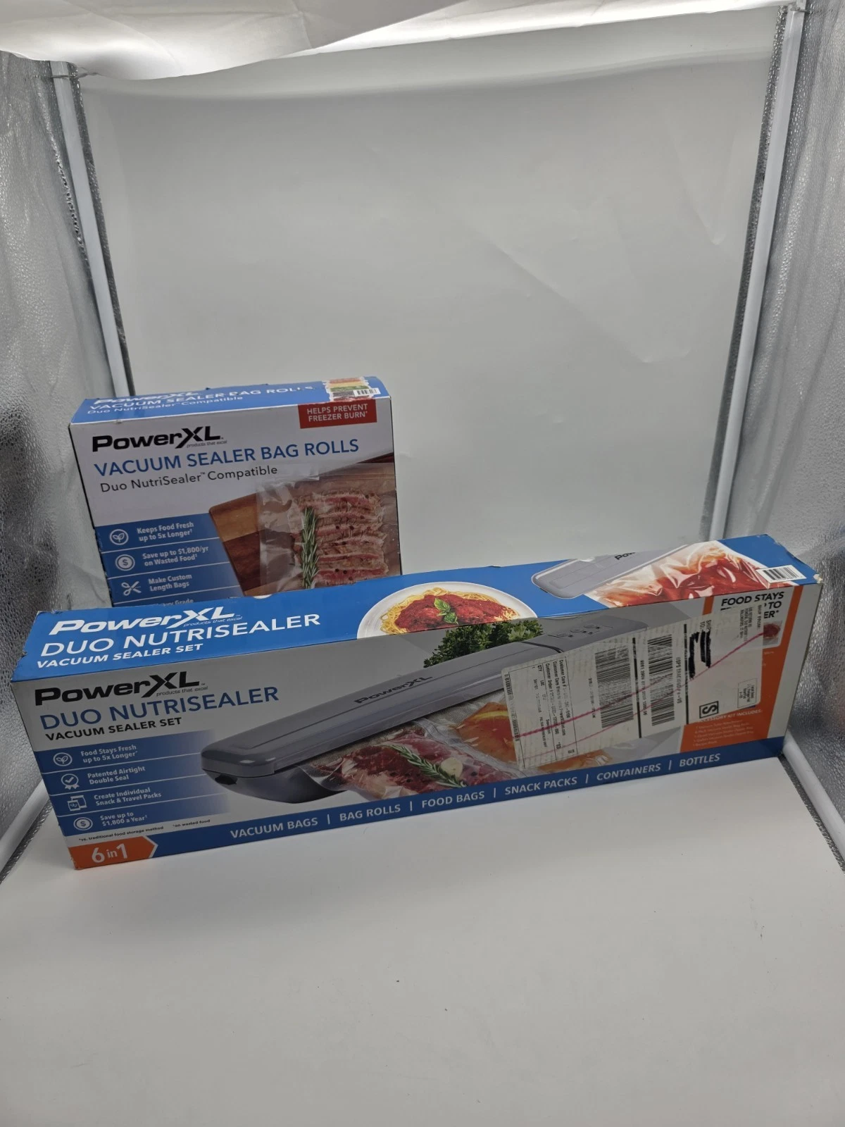 PowerXL Duo NutriSealer Elite 6-in-1 Vacuum Sealer Machine Set Vacuum Bag Refill
