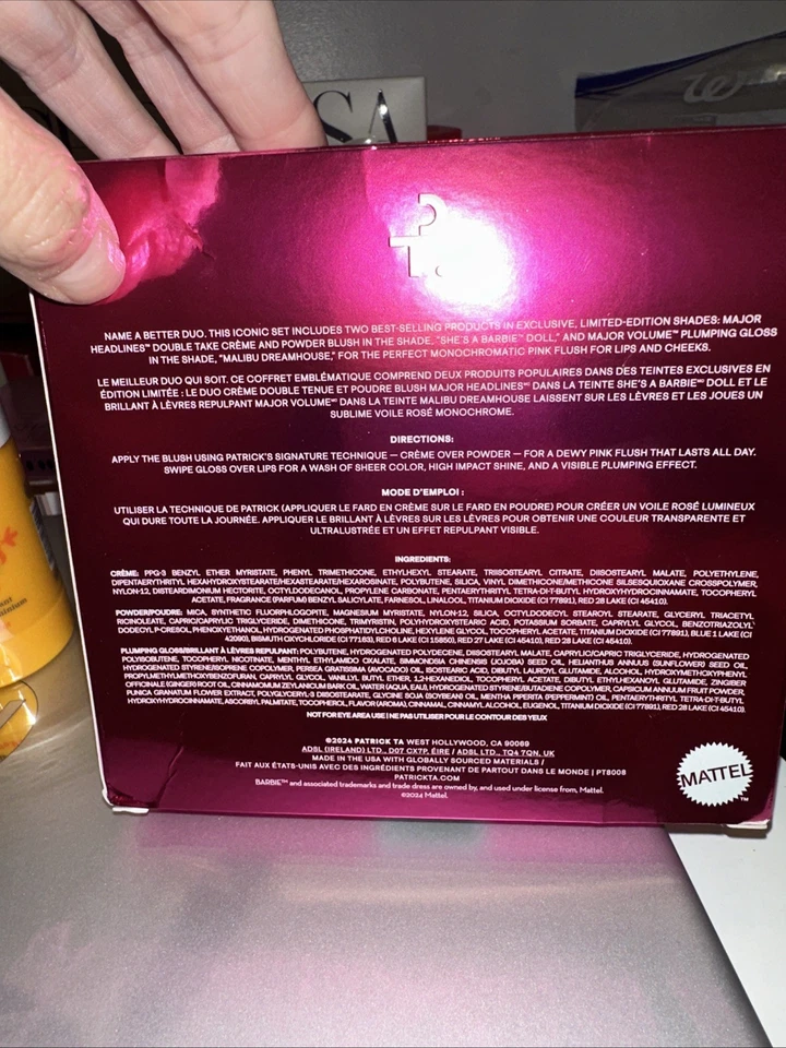 Patrick Ta x Barbie Holiday 2024 Blush Duo & Lip Gloss Plumper Set LIMITED Ed. - Image 2 of 2