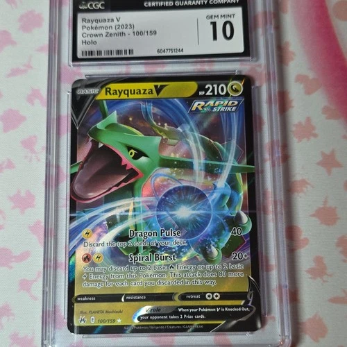 Pokémon TCG Rayquaza V Crown Zenith Ultra Rare Holo CGC 10 100/159