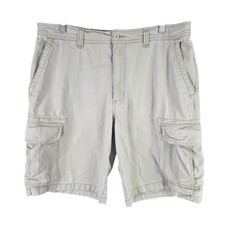 Mens Old Navy Khaki Cargo Shorts 100 Cotton 11" Inseam Heavyweight Size 36