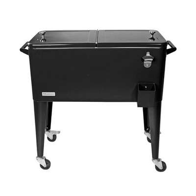 Beverage Pool Cart with Bottle Opener, 80 Quart