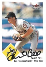 2003 David Bell SF Giants Signed Fleer Tradition Trading Card