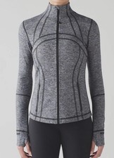 Lululemon Define Jacket Heathered Black Dull Zip Size 12
