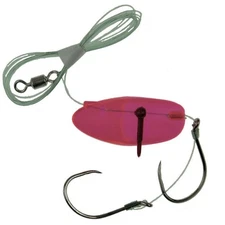 Krippled Anchovy Tandem Baitfish Rig Fishing Lure - Red - 5/0 Barbless Hooks