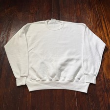 Vintage 90s Lee Sweatshirt Mens 2XL White Heavyweight Blank Made in USA
