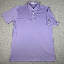 Holderness Bourne Men's Graham Riviera Polo L Purple Tailored Fit Hummer Golf