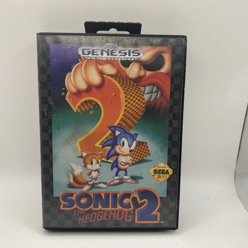 Sonic the Hedgehog 2 Sega Genesis, 1992 In Box NO MANUAL, Tested Works