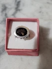 Gorgeous Vintage Sterling Silver 925 XL Chunky  Smokey Quartz  Ring Size 7