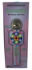 Throwback Karaoke Wireless LED Mic Bluetooth Colorful LED Lights NEW