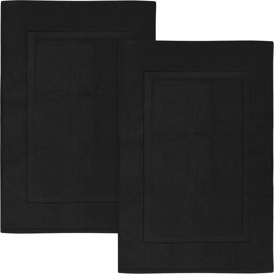 Хлопковые коврики для ванны упаковка 2 шт. 21x34 белые — 100% хлопок кольцевого прядения, впитывающие, мягкие - Изображение 3 из 4