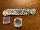 1955 franklin half dollar bu roll $10 Face 20 Coins