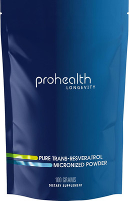 ProHealth Bulk Trans Resveratrol Powder, 100 g, 1000 mg per Scoop
