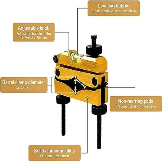 Scope Leveling Kit Professional Reticle Leveling System for Gun Smithing Golden - Image 2 of 4