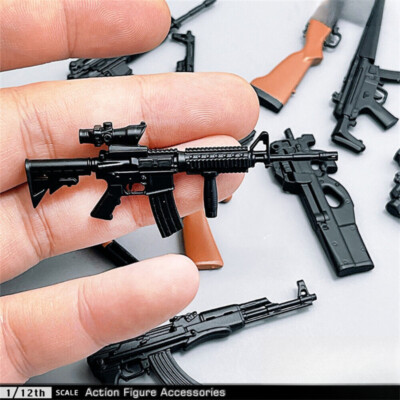 9 Sticks 1/12 Scale Gun Rifle Weapon for 6'' Male Action Figure