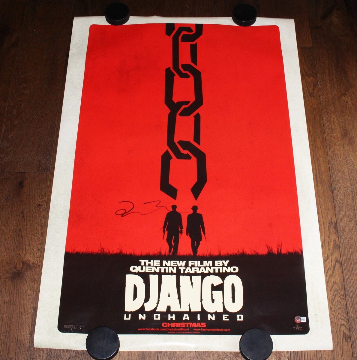 QUENTIN TARANTINO SIGNED DJANGO UNCHAINED F/S FULL-SIZE MOVIE