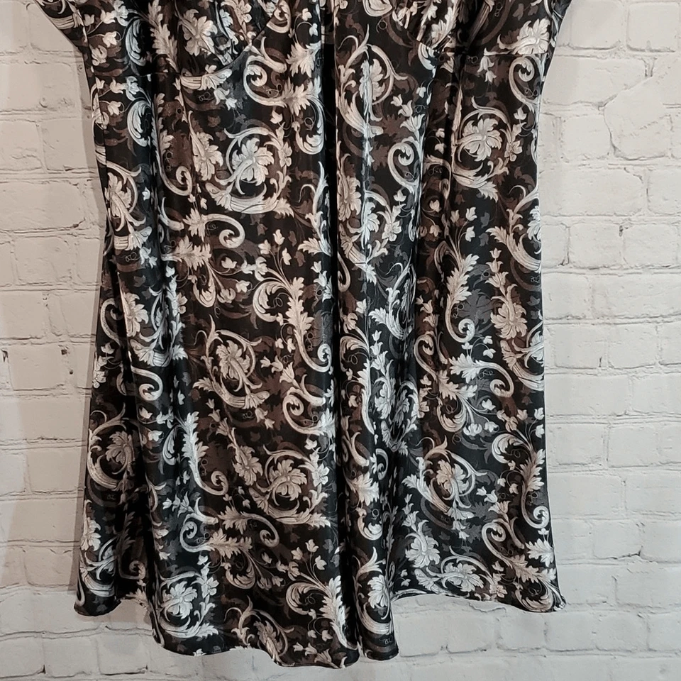 Adonna mujer talla grande 3X chemise negro y gris Foto 3 de 4