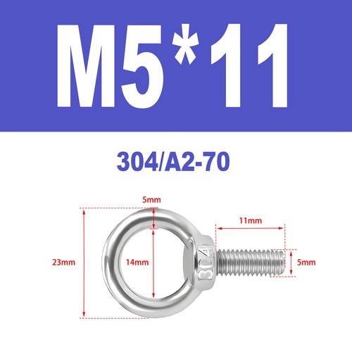Ringschrauben Edelstahl V2A A2 Ösenschrauben M3-M18 Augbolzen Augenschrauben - Bild 32 von 122