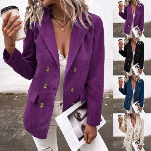 Women\'s Casual Blazer Coat Ladies Long Sleeve Jacket Long Sleeve Fashion - Picture 1 of 23