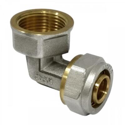 Klemmring Schraubfitting für Verbundrohr PEX, Winkel 90° Ø16 x IG 3/4''