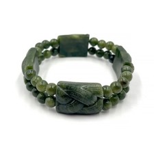 J.C. Walsh Connemara Marble Stretch Bracelet with Celtic Knots JCW184