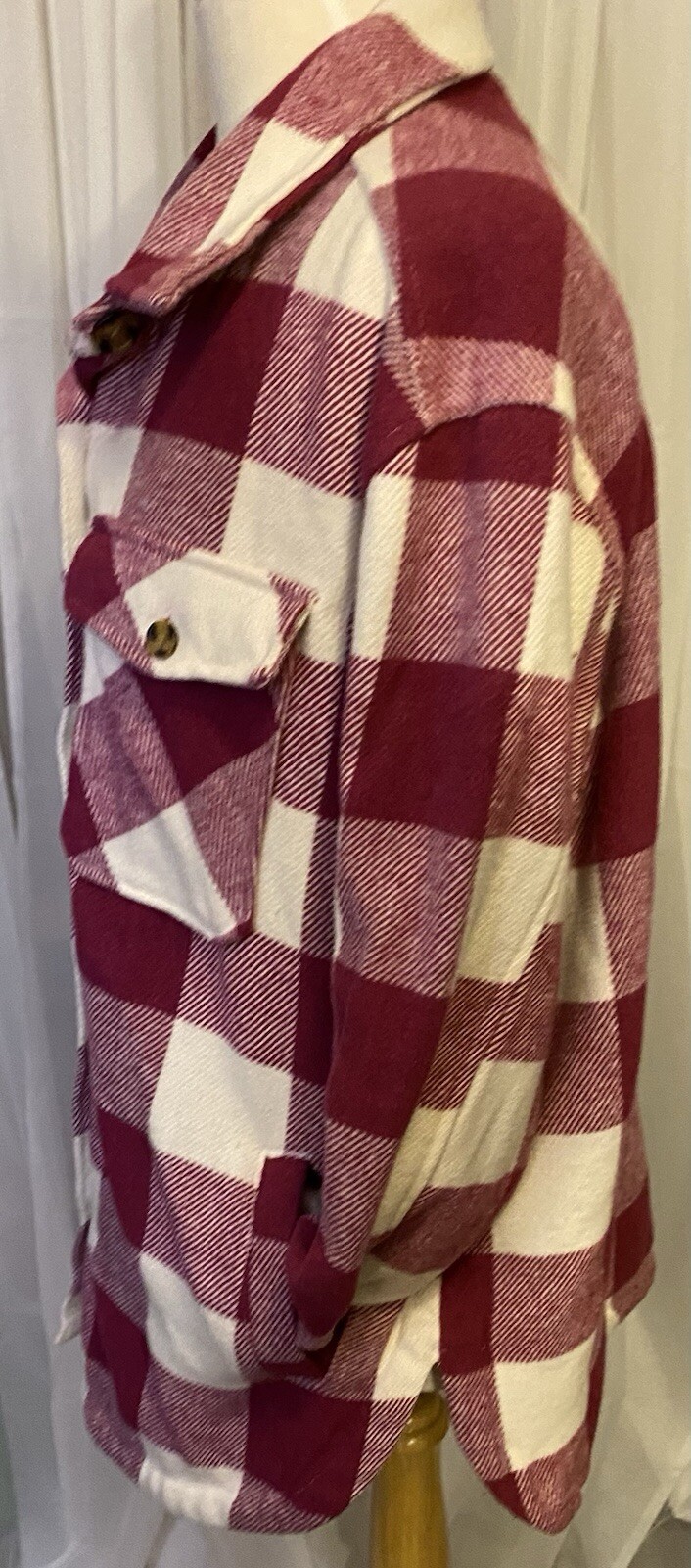 MEMBER'S MARK Button Front PLAID Shacket Ladies S… - image 4