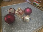 Stunning Vintage Style Wine Color Glass Egg/Teardrop/Balls Christmas Ornaments  — photo 1