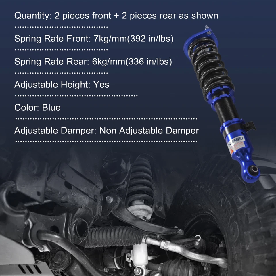 Blue COILOVER Suspension KIT FOR Mazda Miata MX5 NA NB 1990-2005 Shock Struts - Image 2 of 4