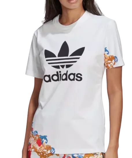 Adidas originals floral t best sale shirt
