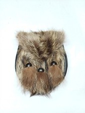 Handmade Scottish Full Dress Fox Fur Sporran with Chain Belt