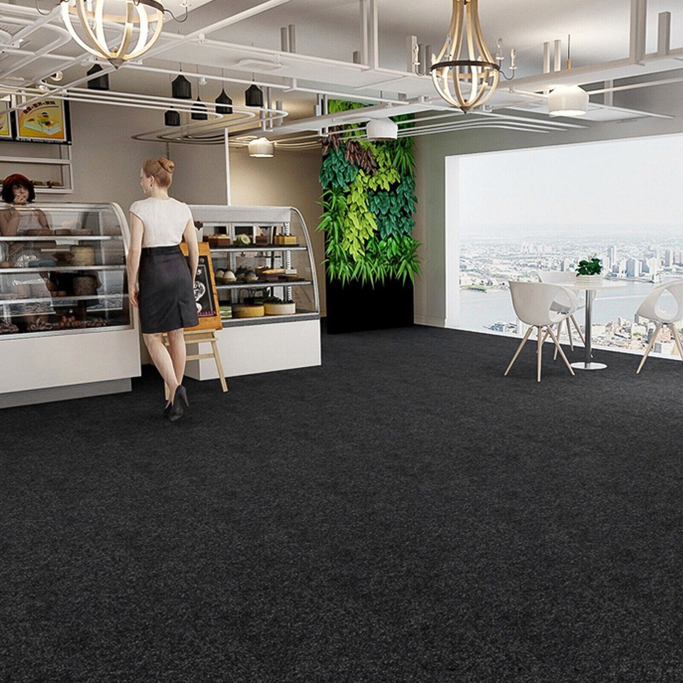 12/24/36pcs Square Carpet Tiles Peel & Stick Flooring DIY Nonslip Self