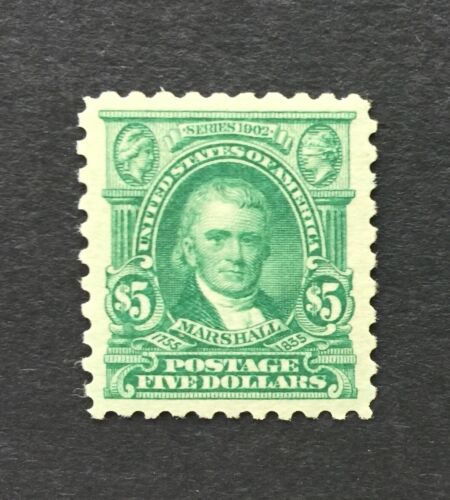 mystamps US 480, $5 Marshall 1917, MH, OG, certificato 95, estremamente fine - superbo - Foto 1 di 3
