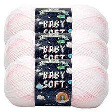  3 Pack Lion Brand Yarn 920-220D Baby Soft Yarn, Parfait Print