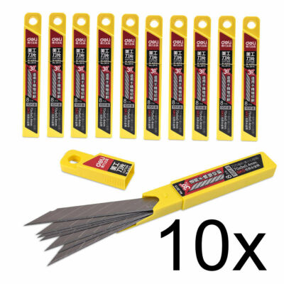 100x Deli 30°Ersatzklingen 9mm komp. 30 Grad Olfa Cutter-messer, Folien-messer
