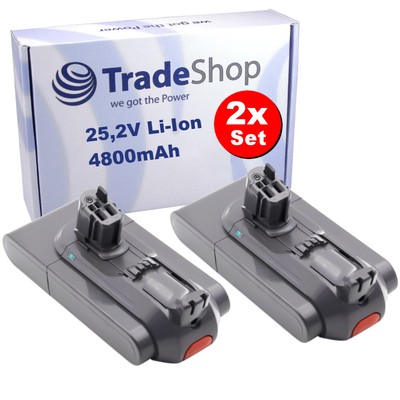 2x Akku 25,2V 4800mAh für Dyson V11 Absolute+, Click-In, Fluffy Extra