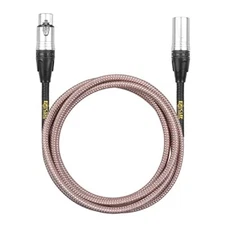 Clef Audio Labs  XLR Male to XLR Female, Silver Copper Braided  6FT- 3PK