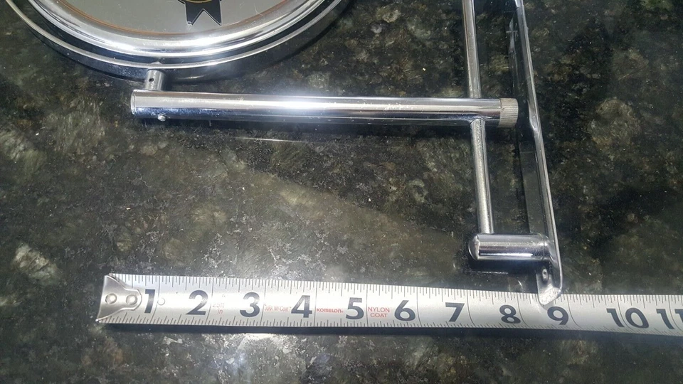 Espelho de maquiagem Jerdon de parede com ampliação 3X cromado dupla face - Imagem 4 de 4