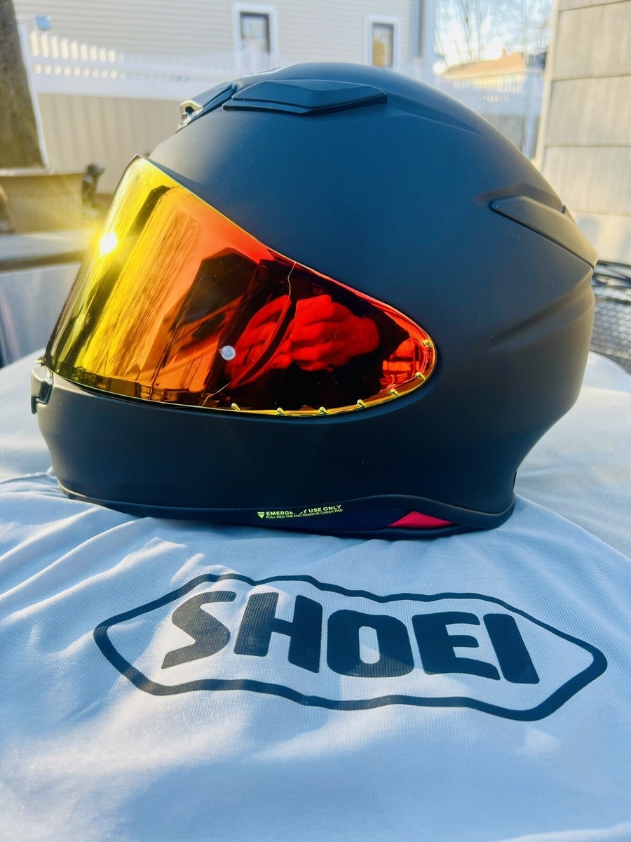 NEW Shoei Z8/NXR2 Black Full Face Helmet/Fluorescent Visor/Storage