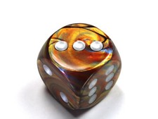 Jumbo 30mm D6 Lustrous Gold Silver Dice Extra Large RPG Tabletop Roleplay