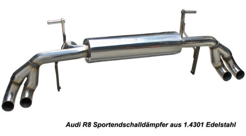 DUPLEX Edelstahl Auspuffanlage AUDI R8 42, 42A 09/06- Motor 4.2 V8 Schalldämpfer - Afbeelding 1 van 2