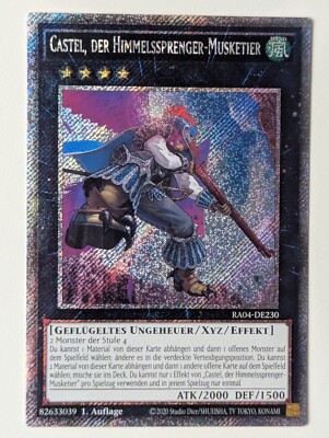 Castel, der Himmelssprenger-Musketier RA04-DE230 Platinum Secret Rare DE NM YGO