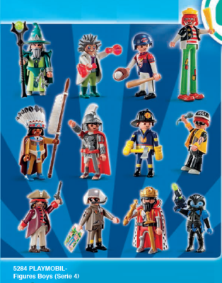 48 Pochettes Playmobil Série 4 - Boîte Mystère Bleue - Figurines à Collectionner