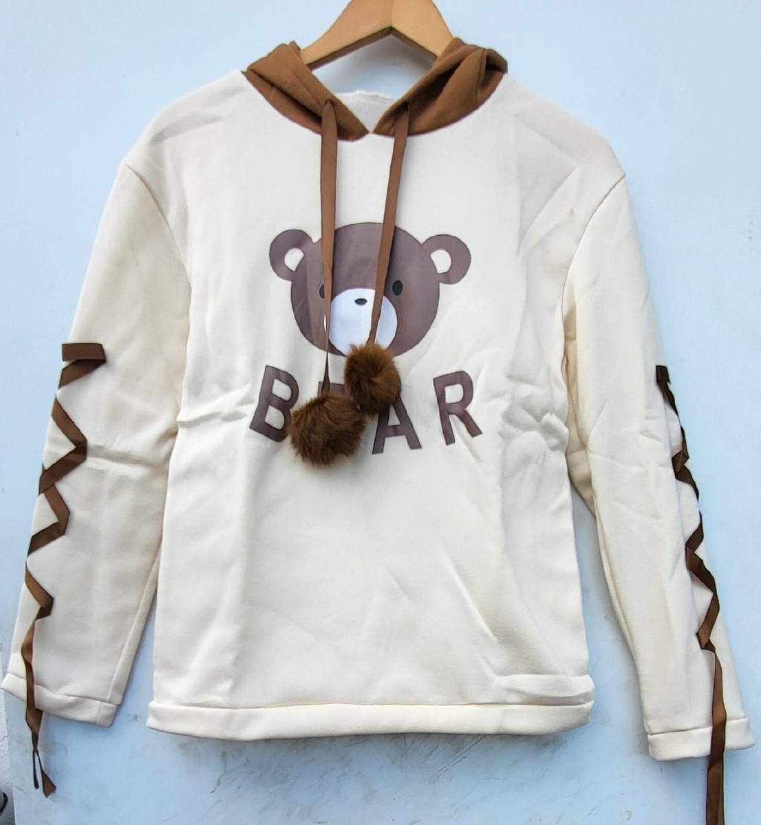 Women's Lightweight Cute Bear Sweatshirt with Bear Ears On Hood