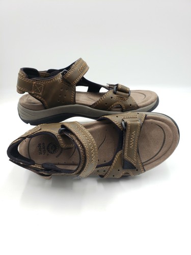 Scarpe sandali sportivi marroni Earth Spirit uomo cinturino regolabile taglia US 10 usate - Foto 8 di 12