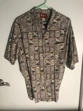 Pau Hana: Tropical Floral print Hawaiian Shirt: MEN'S X-LARGE