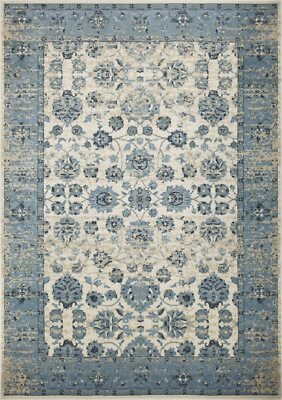 8' Runner Ivory Oriental Runner Rug